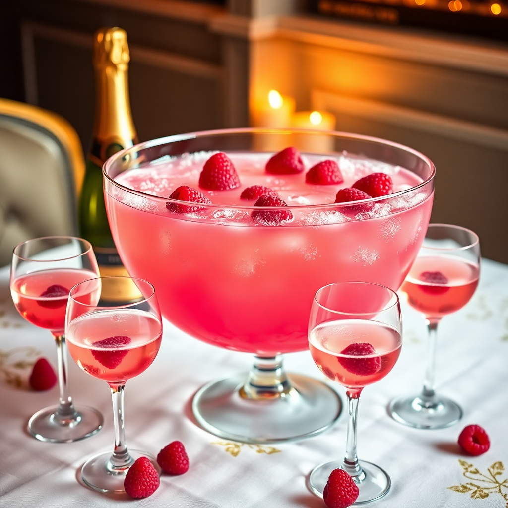 Soupe de champagne framboise