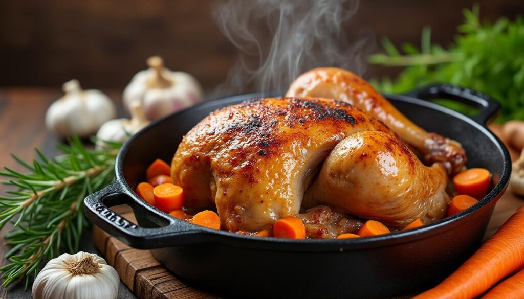 découvrez une recette simple et rapide pour une cuisse de dinde moelleuse en cocotte, parfaite pour un repas savoureux et convivial.