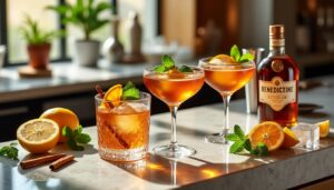 découvrez nos recettes et idées de cocktails à la bénédictine simples et rapides à préparer pour toutes vos occasions.
