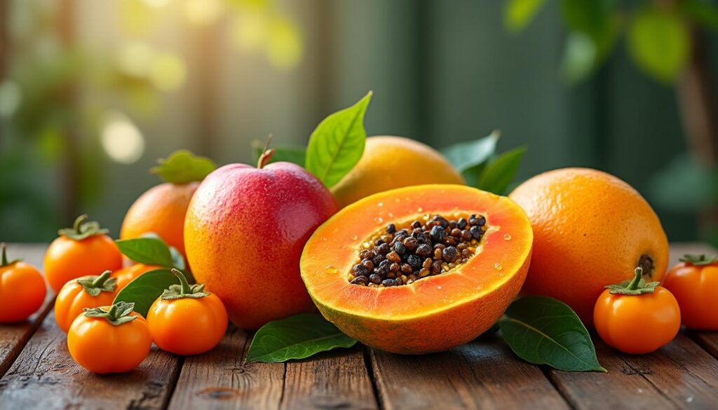 découvrez les fruits exotiques orange : noms, saveurs uniques et bienfaits essentiels pour la santé. apprenez à les reconnaître et à les intégrer dans votre alimentation.