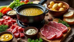 découvrez des idées simples et savoureuses pour accompagner votre fondue bourguignonne et épater vos convives avec des saveurs délicieuses.