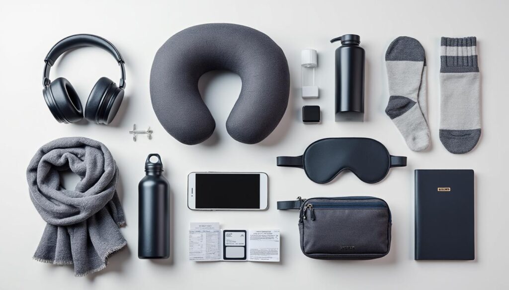 découvrez notre kit pour voyager en avion, comprenant les accessoires indispensables et pratiques pour un voyage confortable et sans souci.