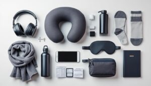 découvrez notre kit pour voyager en avion, comprenant les accessoires indispensables et pratiques pour un voyage confortable et sans souci.