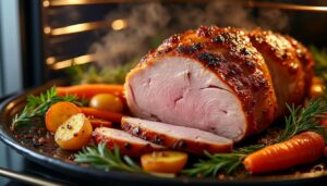 découvrez le temps de cuisson idéal pour un rôti de porc au four afin d'obtenir une viande tendre et moelleuse à chaque fois.