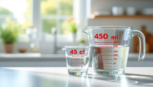 découvrez comment convertir facilement 450 ml en centilitres avec notre guide simple et rapide. maîtrisez les conversions de volume en quelques secondes !