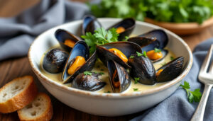 découvrez notre recette facile et rapide de moules à la crème, un plat savoureux qui ravira vos papilles en toute simplicité.