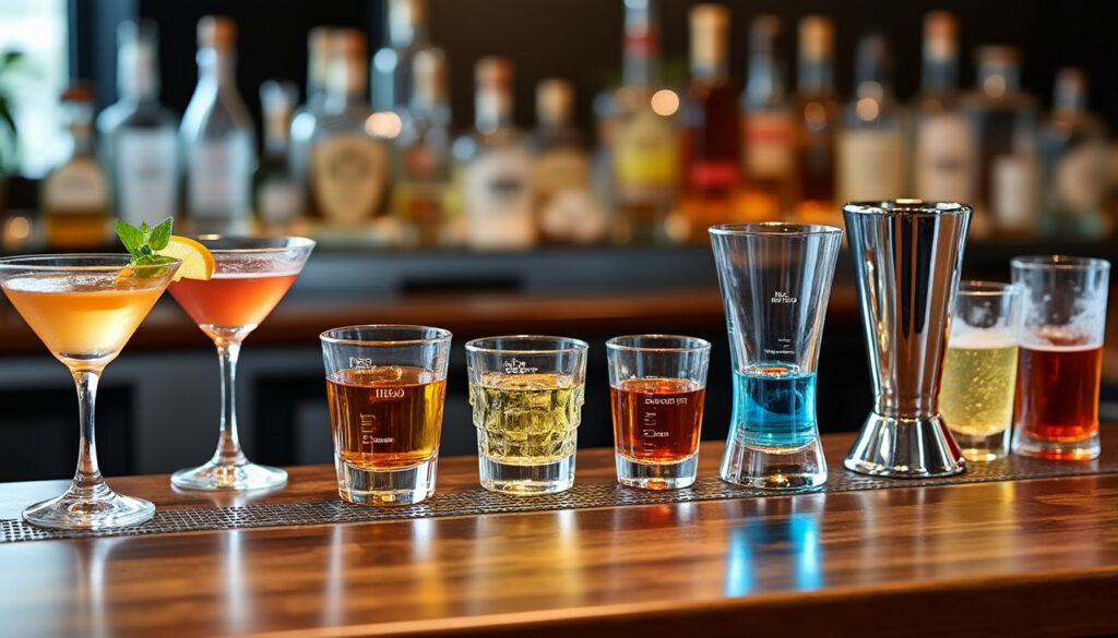 découvrez notre tableau pratique des doses d'alcool en centilitres pour préparer facilement vos boissons au bar et vos cocktails avec précision.