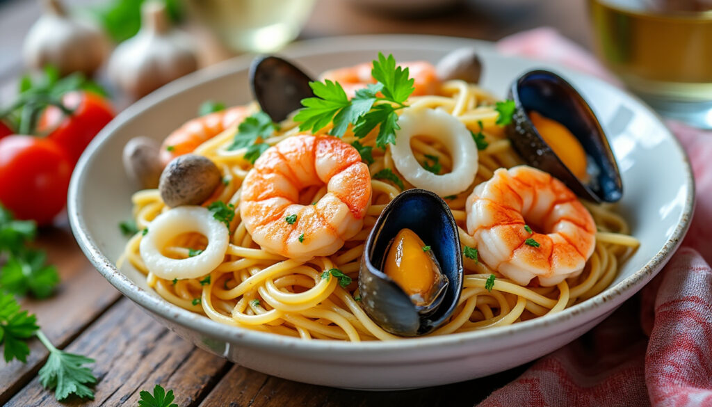 découvrez notre recette facile et rapide de pâtes aux fruits de mer, idéale pour un repas savoureux et gourmand en toute simplicité.