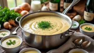 découvrez notre recette facile et rapide de soupe champenoise idéale pour régaler jusqu'à 30 personnes. parfaite pour vos grandes occasions !