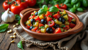 découvrez la recette authentique et facile de la caponata sicilienne de ma grand-mère, un plat traditionnel riche en saveurs méditerranéennes.