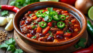 découvrez notre recette facile et authentique de chili con carne traditionnel mexicain, parfaite pour un repas savoureux et convivial.
