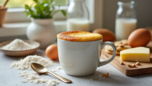 préparez un mug cake nature rapide et facile au micro-ondes : une recette simple, moelleuse et prête en quelques minutes pour une pause gourmande.
